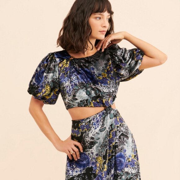 Anthropologie x Let Me Be Burnout Velvet Maxi Dress - Picture 5 of 9